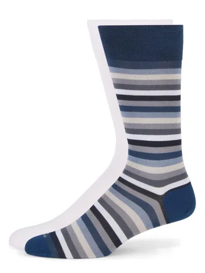 Marcoliani Men's Striped Socks Set, 2 Pack In Multi