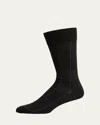 Marcoliani Men's Windowpane Mid-calf Socks In Oxford