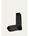 Marcoliani Microdot Cotton Socks In Black
