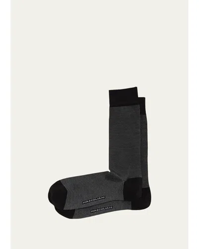 Marcoliani Microdot Cotton Socks In Black