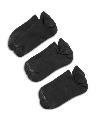 Marcoliani Milano Invisible Touch No Show Socks, Pack Of 3 In Black