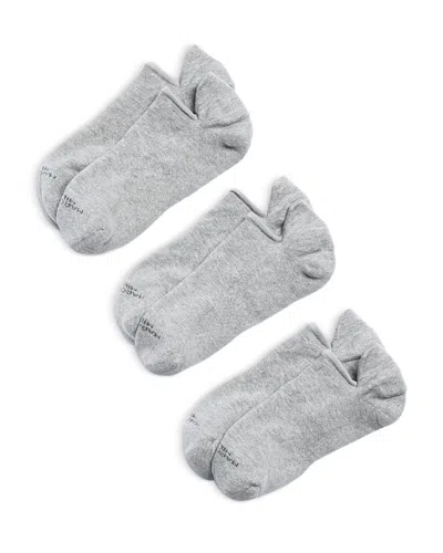 Marcoliani Milano Invisible Touch No Show Socks, Pack Of 3 In Gray