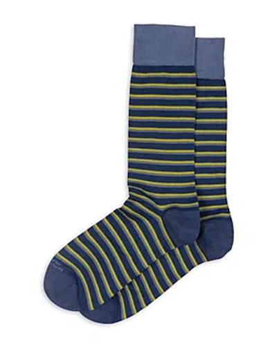 Marcoliani Polo Striped Socks In Blue