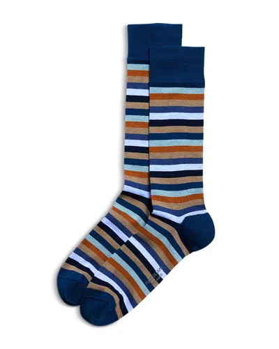 Marcoliani Rainbow Stripe Crew Socks In Multi
