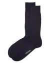 Marcoliani Ribbed Dress Socks In Navy