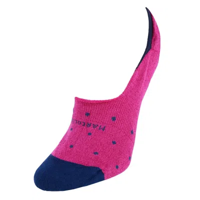 Marcoliani Women's Polka Dot Invisible Touch Liner Sock In Pink