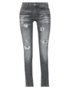 Marcoric Woman Jeans Black Size 6 Cotton, Elastane In Black