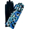 Marcus Adler Abstract Jersey Touchscreen Gloves In Blue