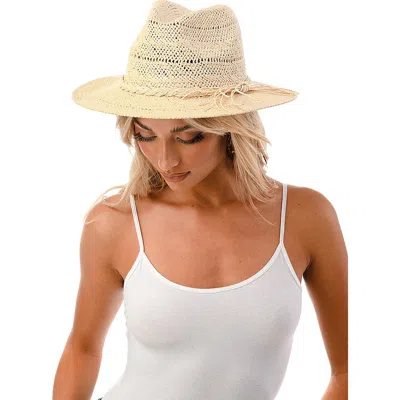 Marcus Adler Braided Trim Straw Hat In Natural