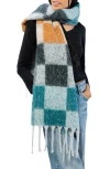 Marcus Adler Check Scarf In Black Multi