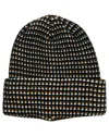 Marcus Adler Checkered Cuffed Knit Beanie In Black