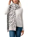 Marcus Adler Cheetah Cozy Scarf In Black