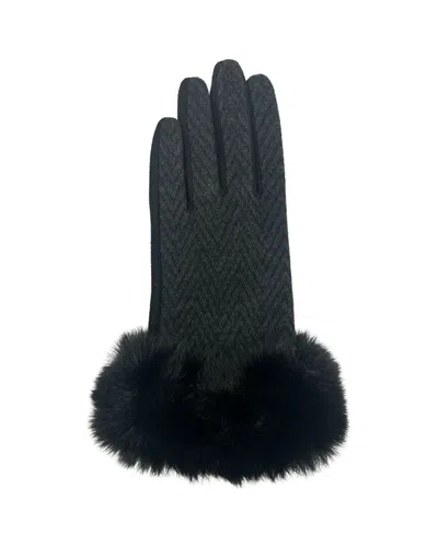 Marcus Adler Chevron Gloves In Black