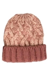 Marcus Adler Chunky Knit Beanie In Rose