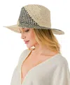 Marcus Adler Color Detail With Straw Panama Hat In Black