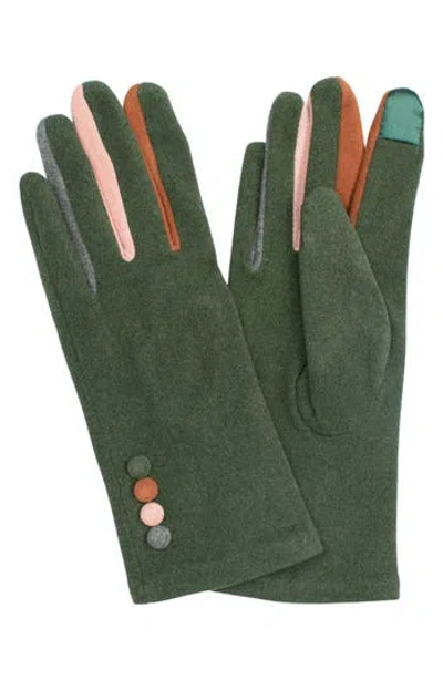 Marcus Adler Color Pop Jersey Touchscreen Gloves In Green