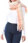 Marcus Adler Color Pop Plaid Scarf In Pink