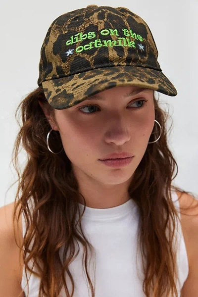 Marcus Adler Dibs On Oatmilk Leopard Print Baseball Hat In Leopard, Women's At Urban Outfitters