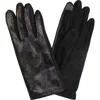 Marcus Adler Embossed Touchscreen Gloves In Black