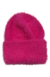 Marcus Adler Eyelash Knit Cuffed Beanie In Hot Pink