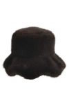 Marcus Adler Faux Fur Bucket Hat In Brown