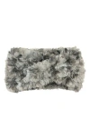 Marcus Adler Faux Fur Headband In Gray