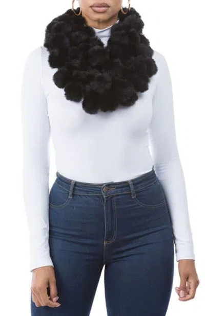 Marcus Adler Faux Fur Infinity Scarf In Black