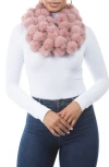 Marcus Adler Faux Fur Infinity Scarf In Pink