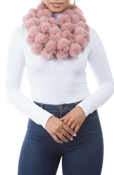 Marcus Adler Faux Fur Infinity Scarf In Pink