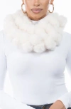 Marcus Adler Faux Fur Infinity Scarf In White