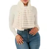 Marcus Adler Faux Fur Pull-through Scarf In White