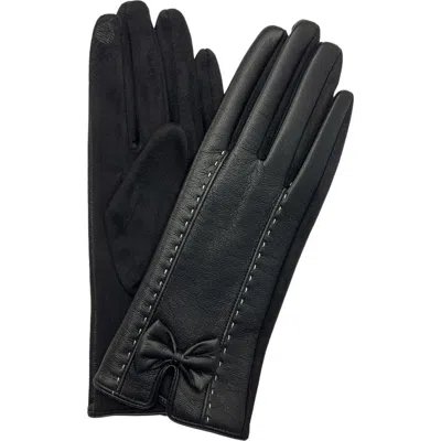 Marcus Adler Faux Leather Gloves In Black