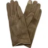 Marcus Adler Faux Suede Gloves In Brown
