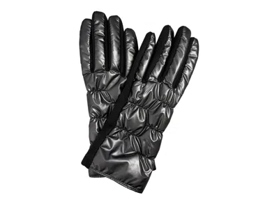 Marcus Adler Faux Suede Palm Puffer Gloves In Grey