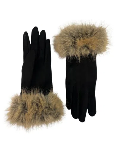 Marcus Adler Faux Suede With Fux Fur Cuff In Brown