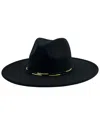 Marcus Adler Metal Trim Felt Fedora In Black