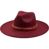 Marcus Adler Felt Panama Hat In Burgundy