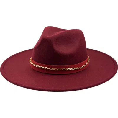Marcus Adler Felt Panama Hat In Burgundy