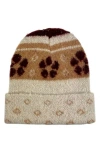 Marcus Adler Flower Cuff Beanie In Ivory