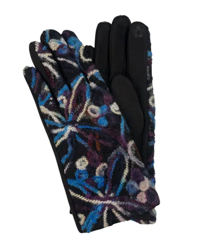 Marcus Adler Flower Yarn Print Glove In Blue