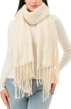 Marcus Adler Fringe Scarf In Ivory