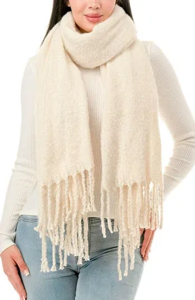 Marcus Adler Fringe Scarf In Ivory