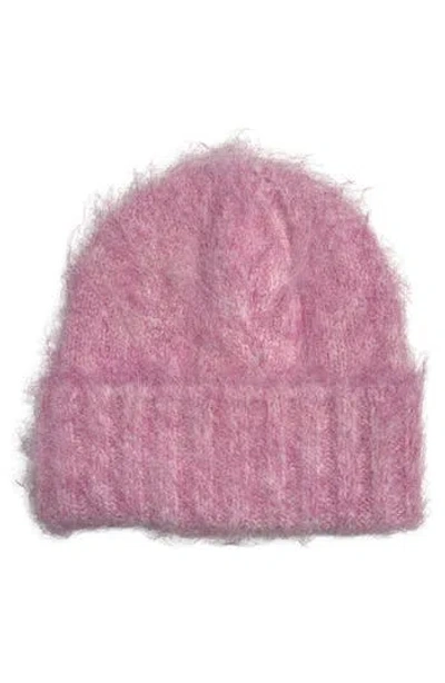 Marcus Adler Fuzzy Cuffed Beanie In Pink