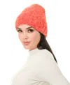 Marcus Adler Fuzzy Hair Beanie In Orange
