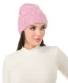 Marcus Adler Fuzzy Hair Beanie In Pink