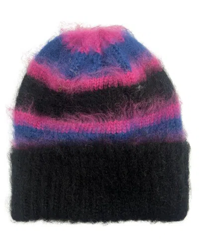 MARCUS ADLER MARCUS ADLER FUZZY HAIR STRIPE BEANIE