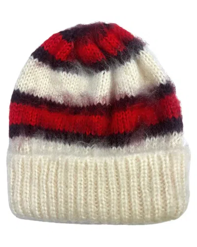 MARCUS ADLER MARCUS ADLER FUZZY HAIR STRIPE BEANIE