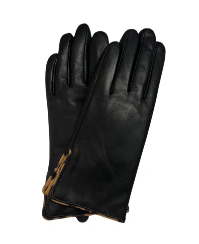 Marcus Adler Genuine Leather Glove In Black