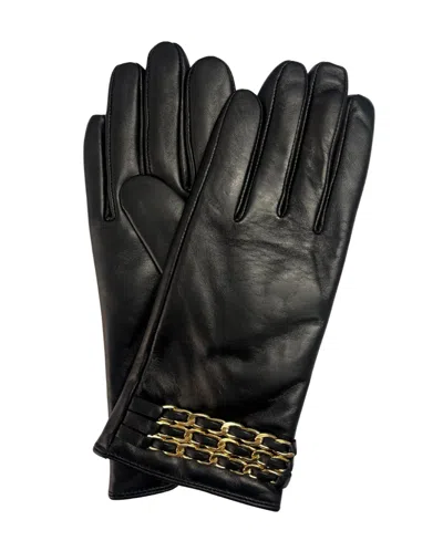 Marcus Adler Genuine Leather Glove In Black