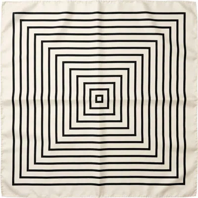 Marcus Adler Geo Print Satin Scarf In Neutral